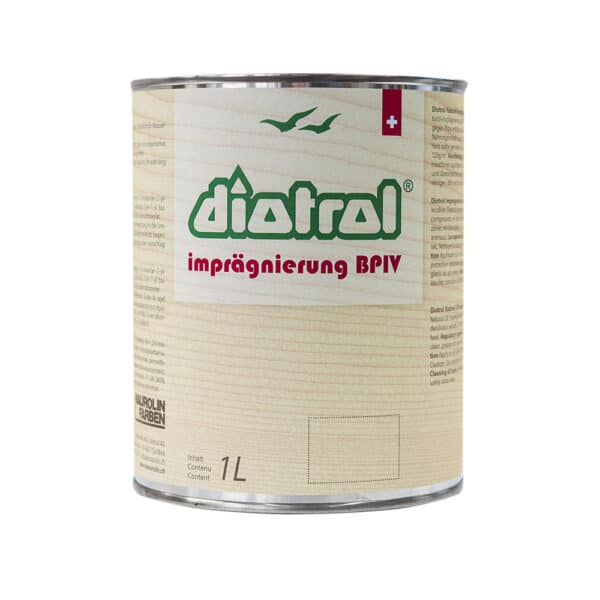 Diotrol Naturöl Imprägnierung B.P.IV ist eine farblose, lösemittelbasierte Holzimprägnierung.