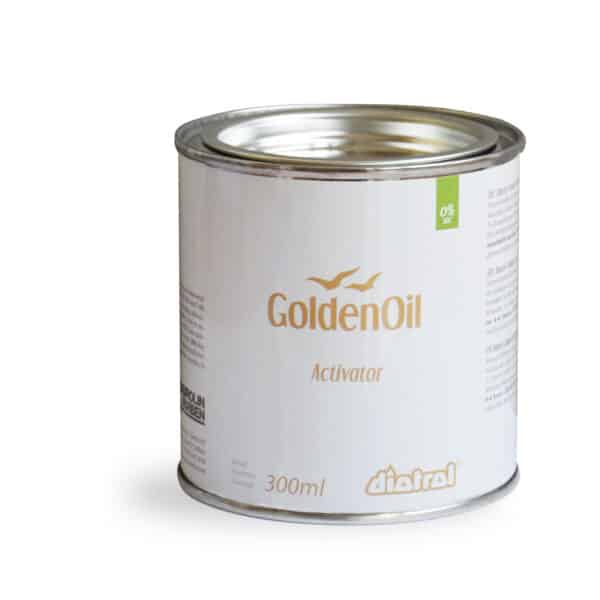 Diotrol Golden Oil Activator ist eine flüssige Komponente zur beschleunigten Aushärtung von Diotrol Golden Oil Onecoat und Alba White.